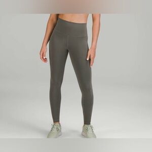 Lululemon sz 6 Wunder Train High-Rise Tight 28" Grey Sage